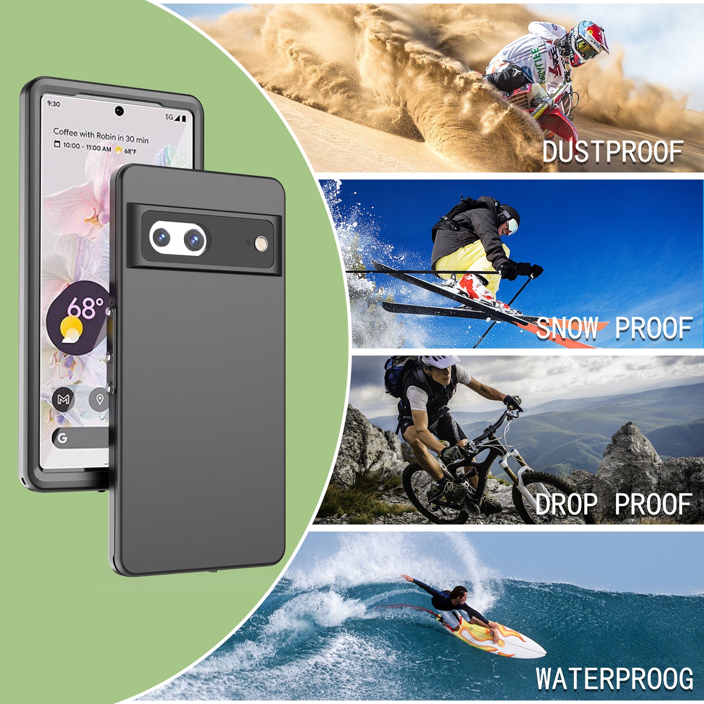 SHELLBOX Twill Swimming Google Pixel 7 Waterproof Case