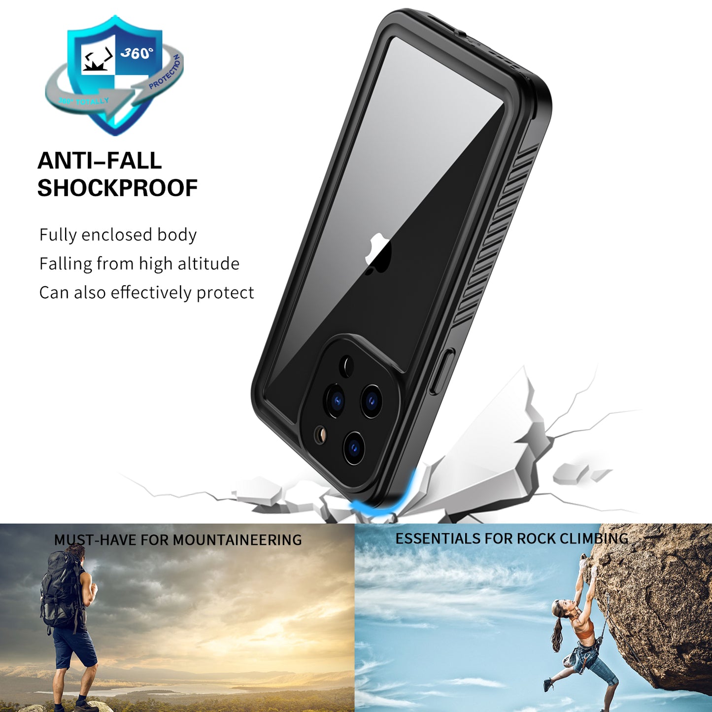 SHELLBOX Twill Swimming iPhone 13 Pro Waterproof Case