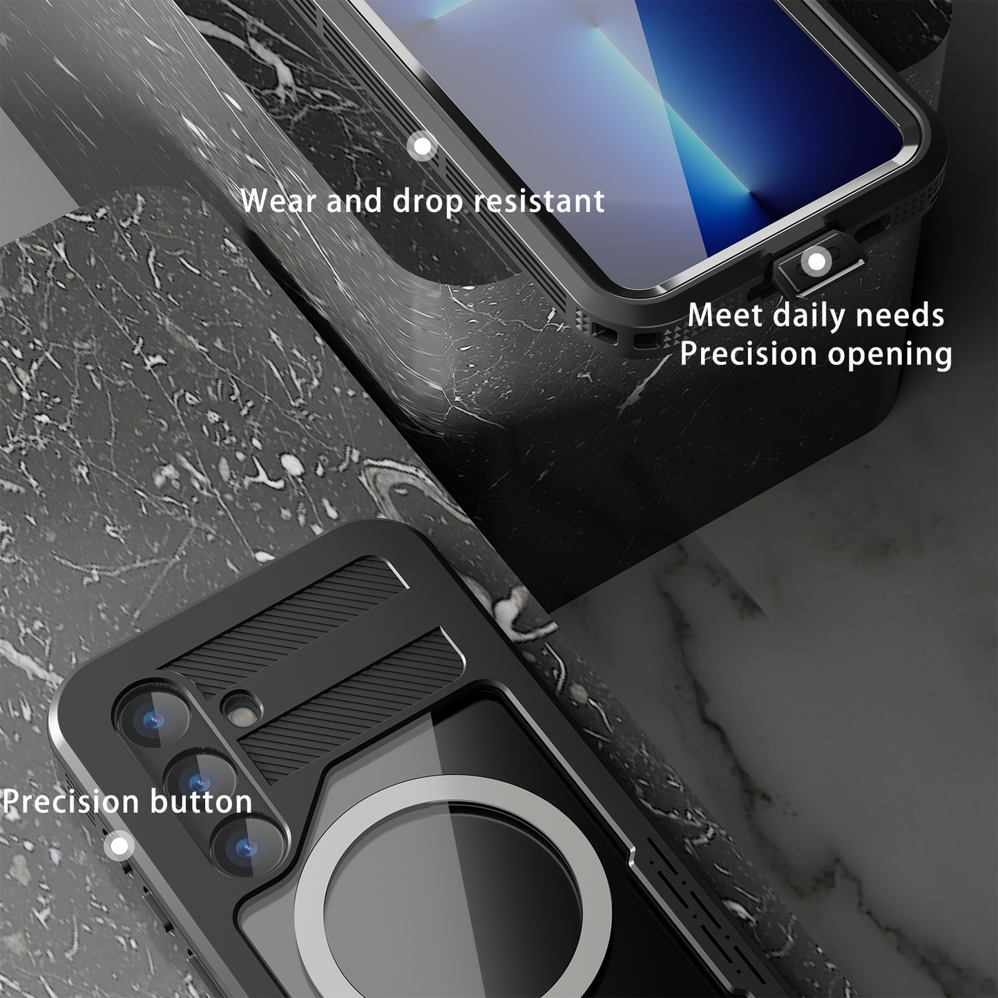 SHELLBBOX Mars Wireless Charging Galaxy S24 Waterproof Case