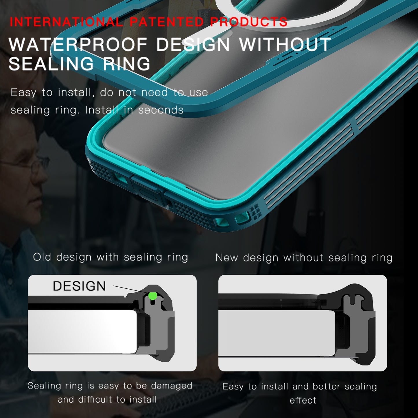 SHELLBBOX Mars Wireless Charging Galaxy S24+ Waterproof Case