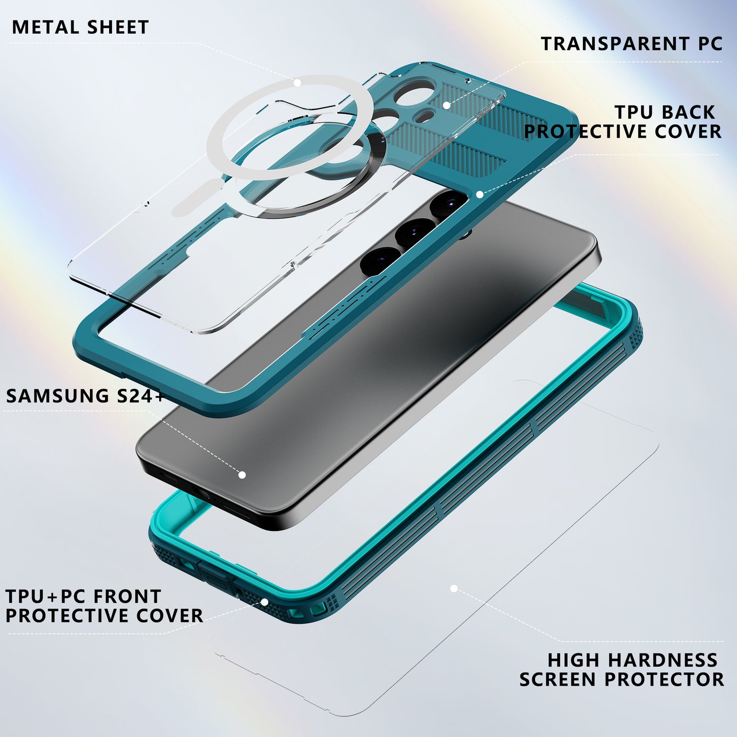 SHELLBBOX Mars Wireless Charging Galaxy S24+ Waterproof Case