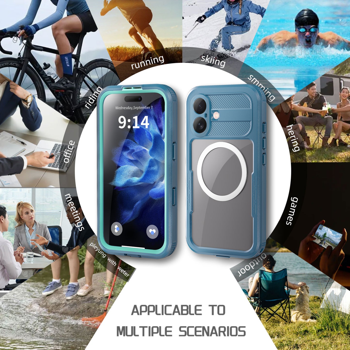 SHELLBBOX Mars Wireless Charging iPhone 16 Waterproof Case