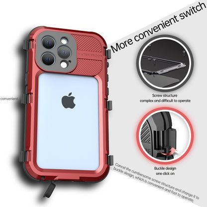 SHELLBOX Lens Protection Aluminum iPhone 13 Pro Waterproof Case