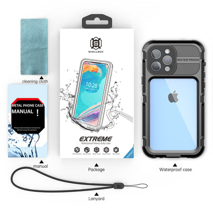 SHELLBOX Lens Protection Aluminum iPhone 13 Pro Max Waterproof Case