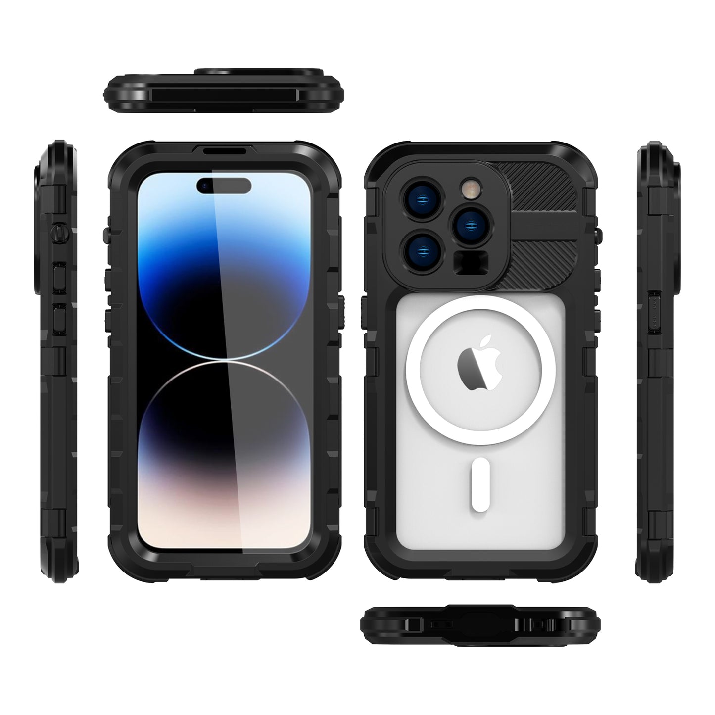 SHELLBOX Lens Protection Aluminum iPhone 14 Pro Max Waterproof Case