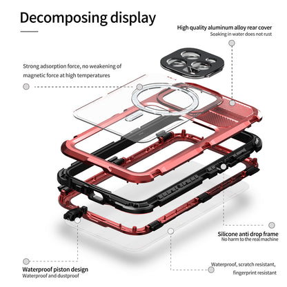 SHELLBOX Lens Protection Aluminum iPhone 15 Waterproof Case