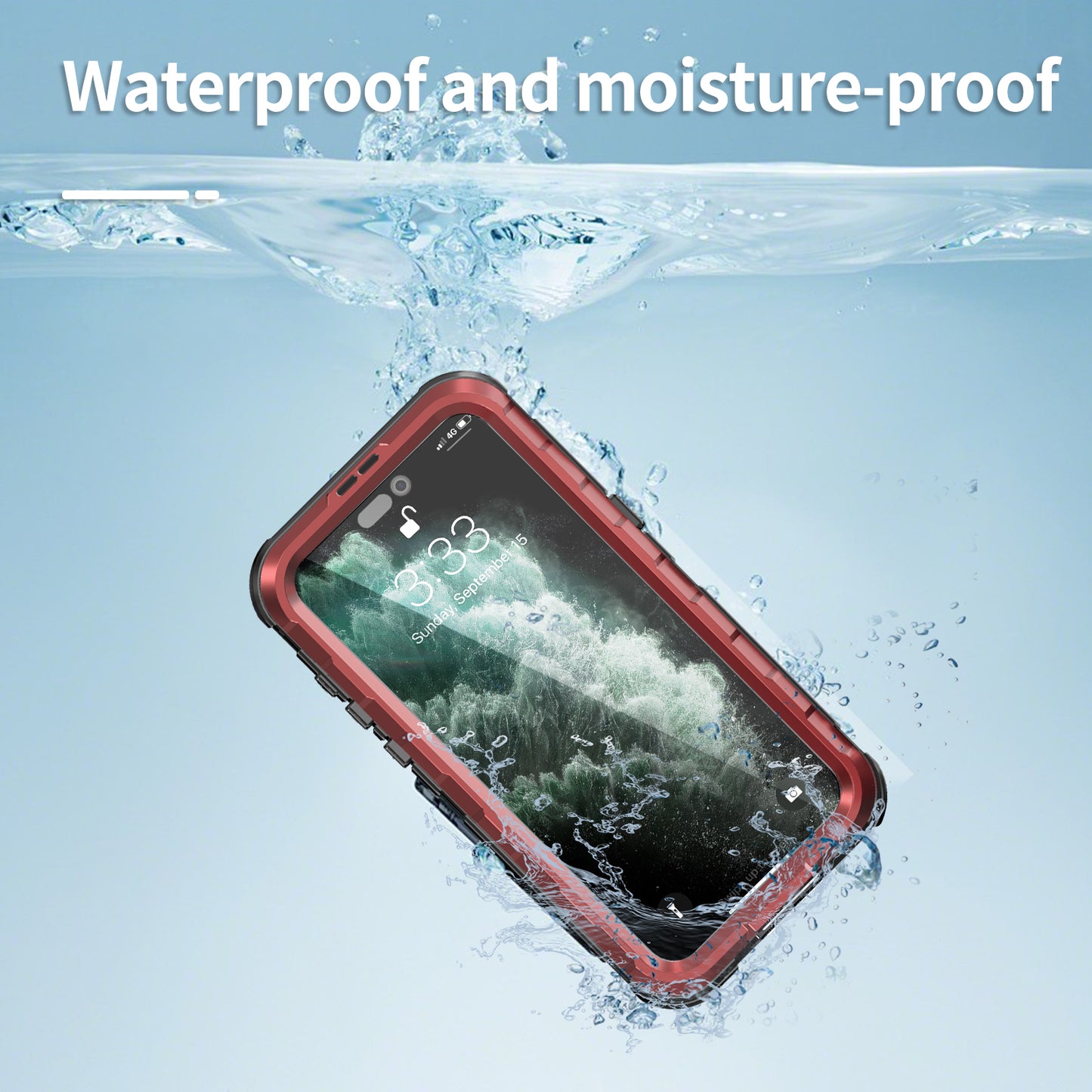 SHELLBOX Lens Protection Aluminum iPhone 15 Waterproof Case