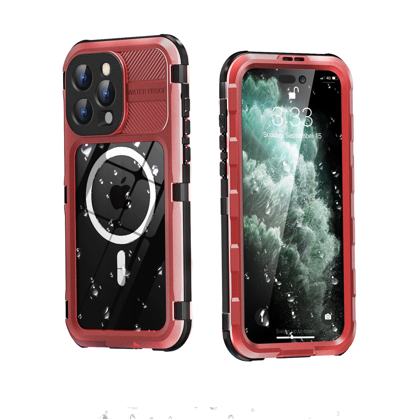 SHELLBOX Lens Protection Aluminum iPhone 15 Pro Waterproof Case