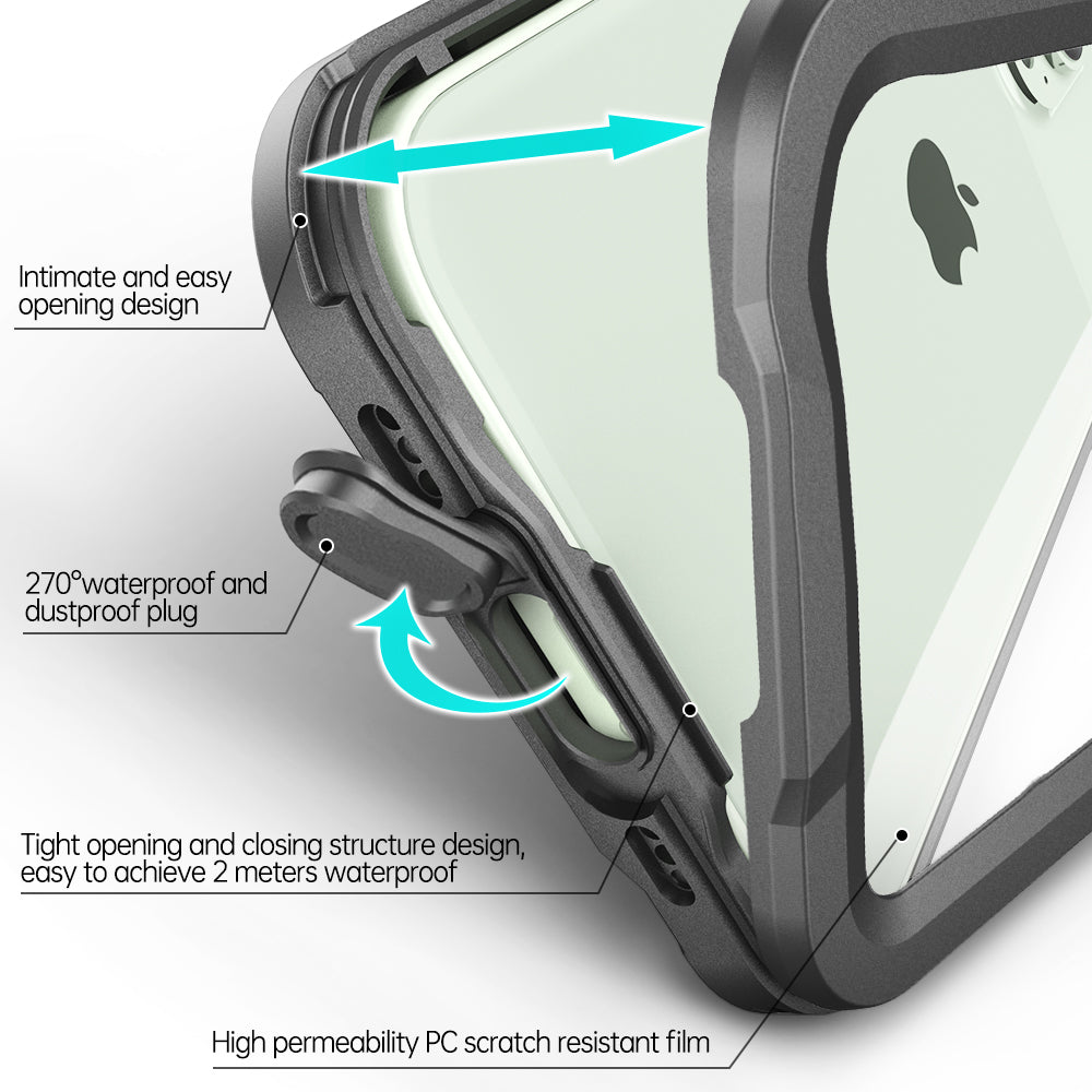 SHELLBOX Neo Simple iPhone 13 Pro Waterproof Case