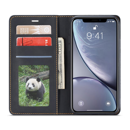 New Slim iPhone XR Leather Case Book Stand Wallet Magnetic