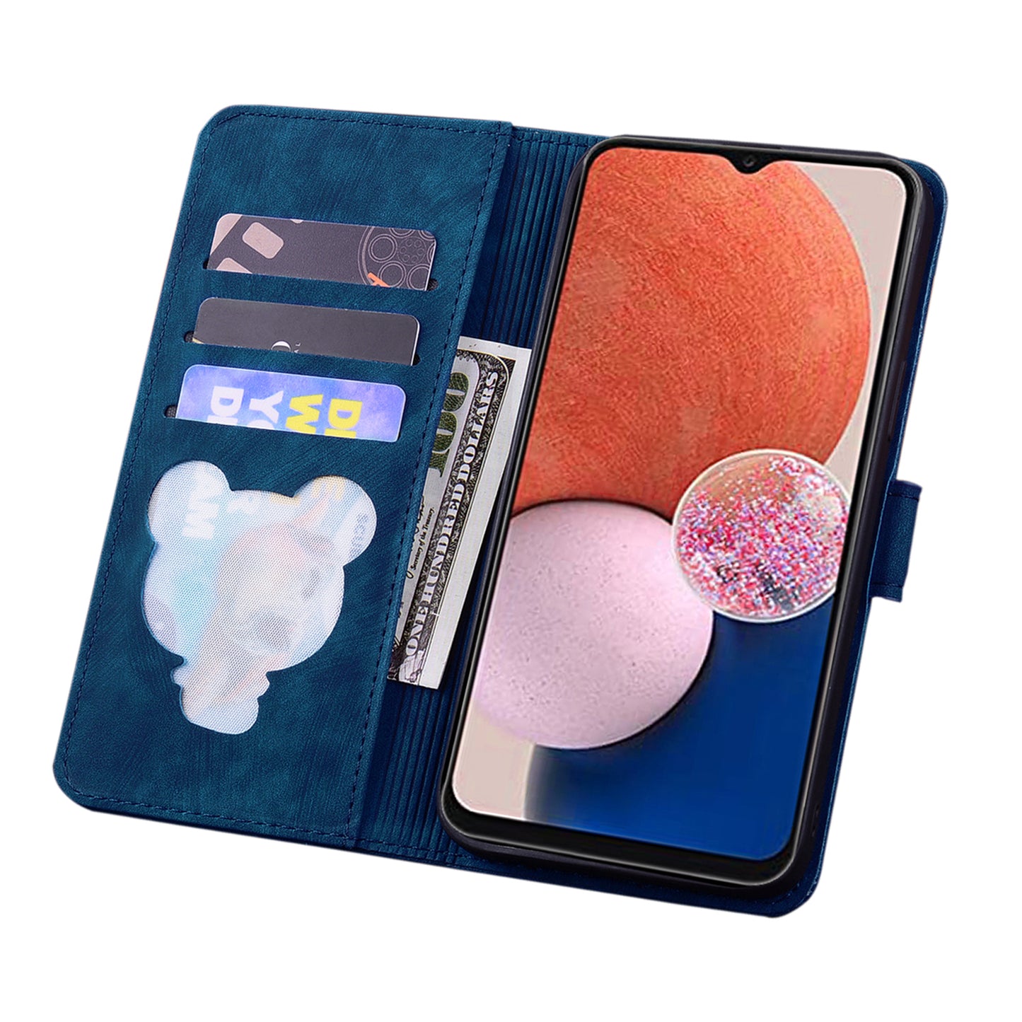 Cat Cherry Blossoms Galaxy S23+ Grils Case Retro Leather Embossing Wallet Stand