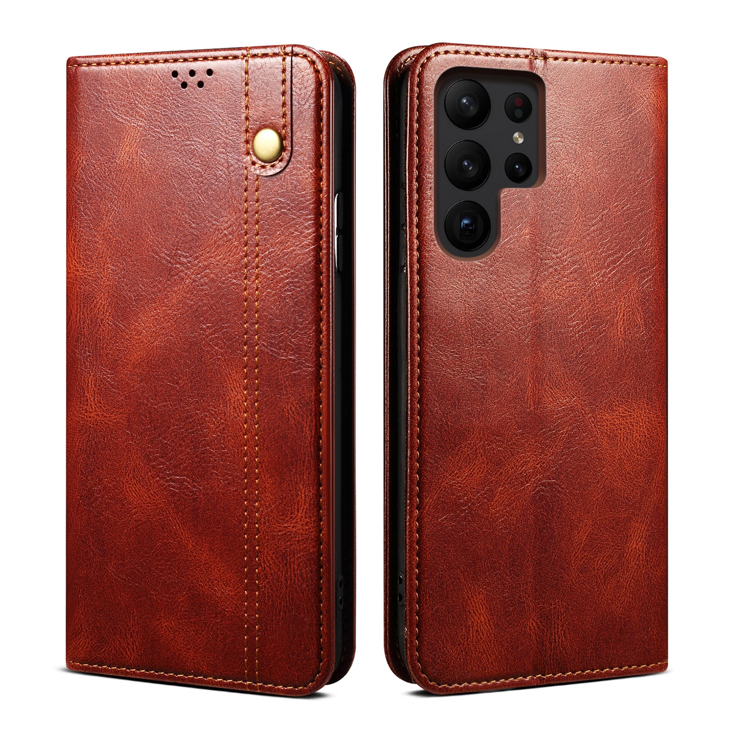 Galaxy S24 Ultra Cover Case Magnetic Wallet Stand Slim Classical