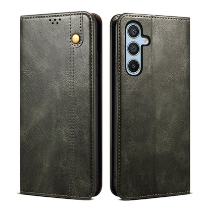 Oil Wax Leather Galaxy A05s Case Magnetic Wallet Stand Slim Classical