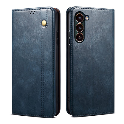 Oil Wax Leather Galaxy S23+ Case Magnetic Wallet Stand Slim Classical