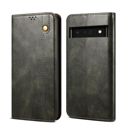 Oil Wax Leather Google Pixel 6 Pro Case Magnetic Wallet Stand Slim Classical